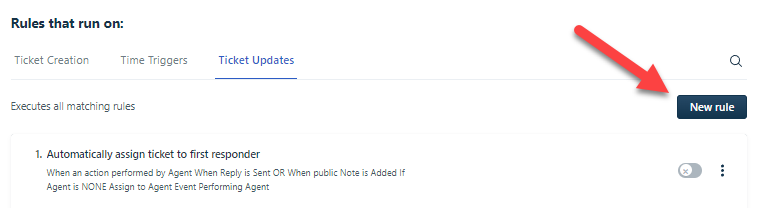 Freshdesk New Rule